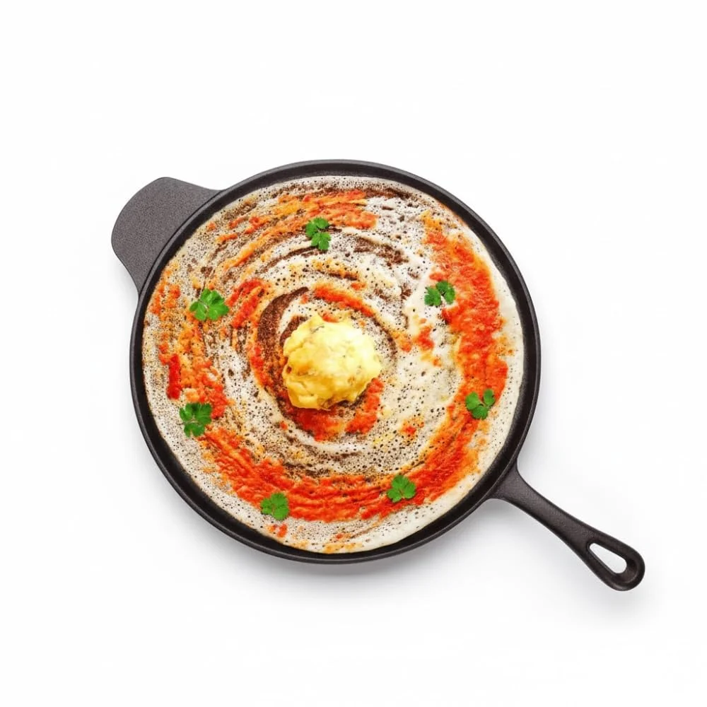 Mummas-LIFE-Even Heating Cast Iron Dosa Tawa - Precision Manufacturing & Culinary Excellence